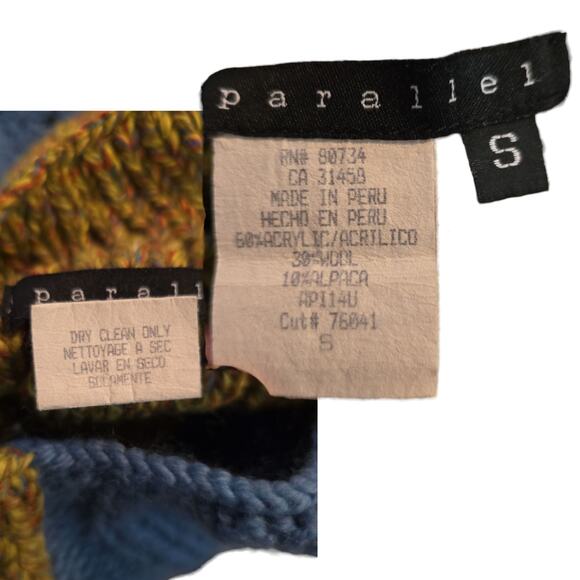 Parallel Peruvian Alpaca Wool Bold Crochet Bell Sleeve Sweater Unique and Rare - Picture 10 of 16